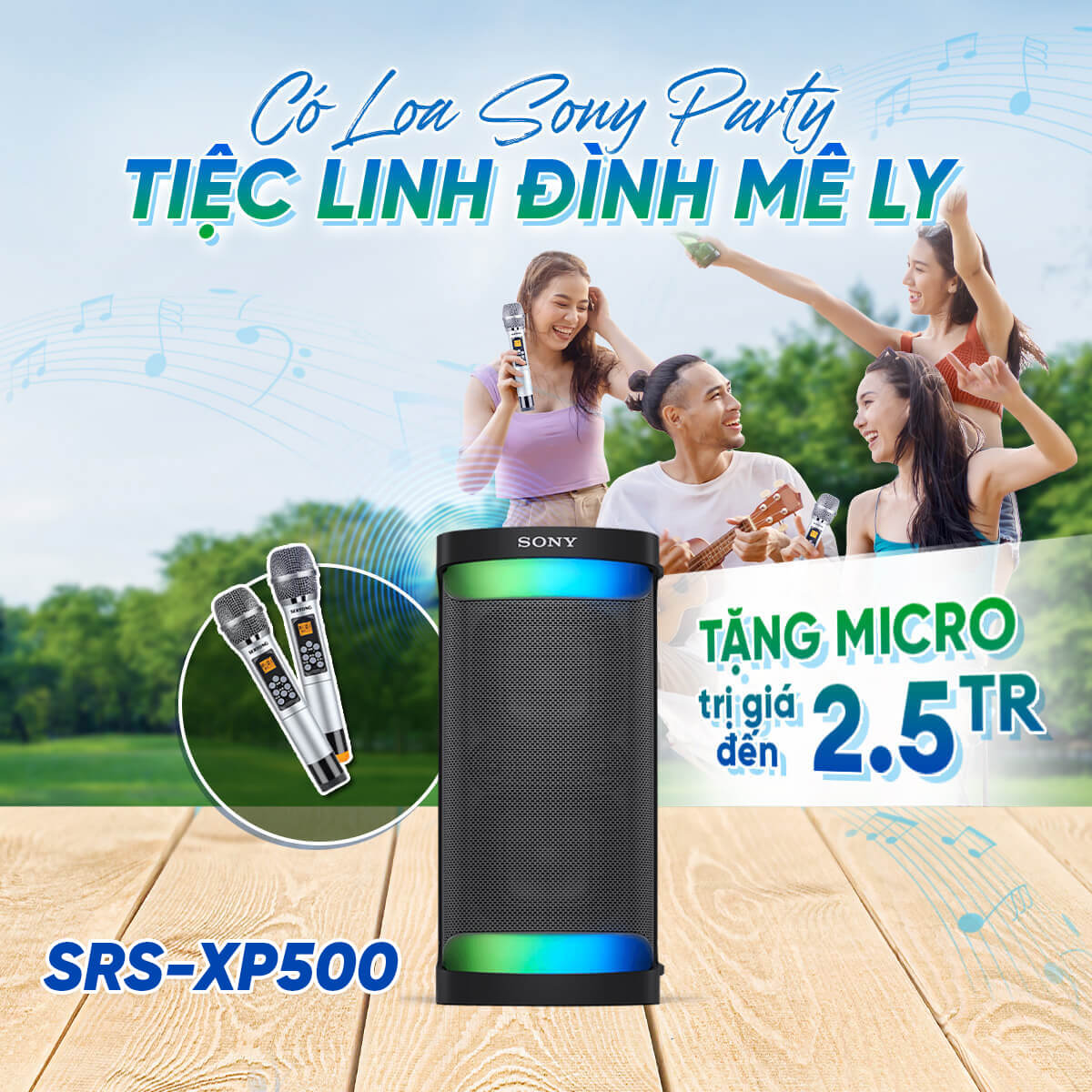 Loa karaoke Sony không dây di động Dòng X Mới SRS-XP500
