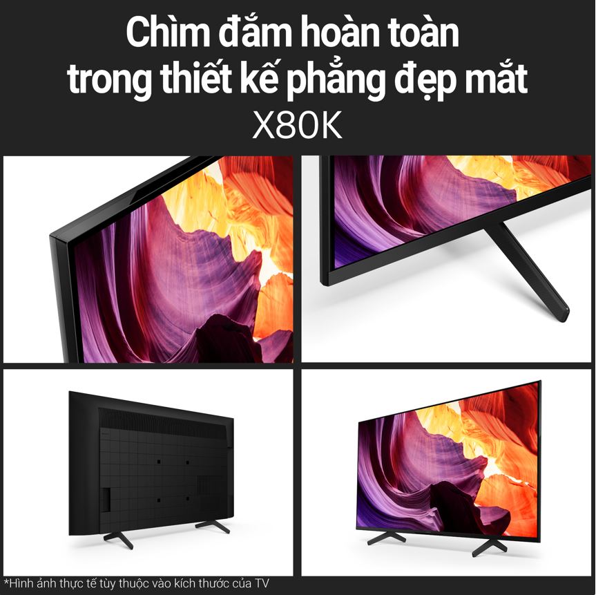 KD-65X81DK | 4K Ultra HD | Dải tần nhạy sáng cao (HDR) | Smart TV (Google TV)