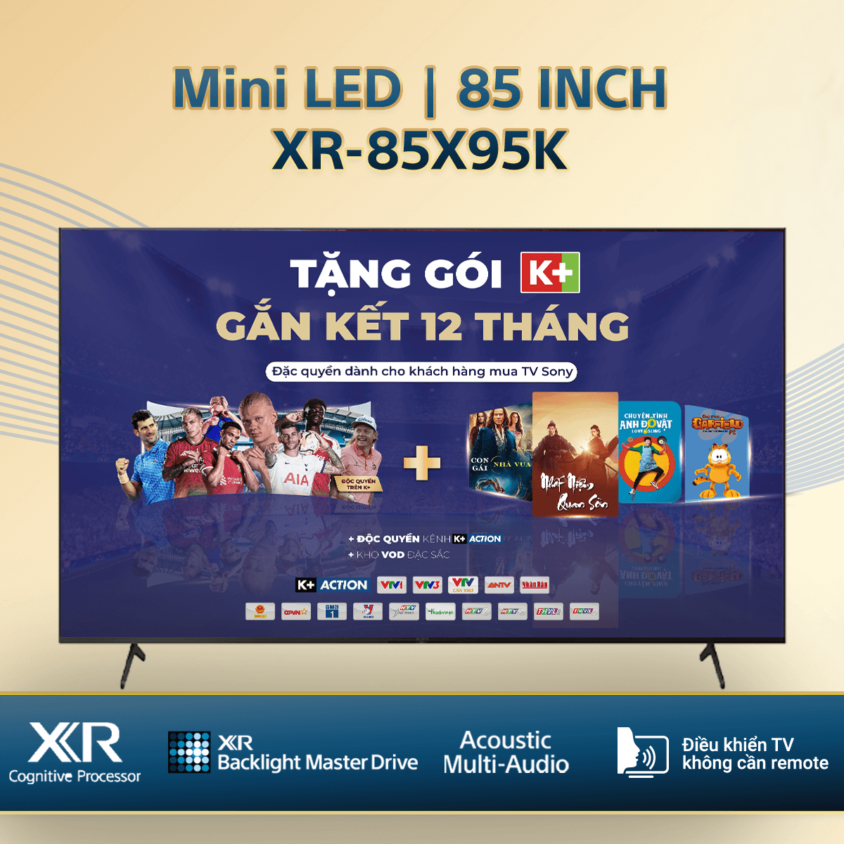 XR-85X95K | BRAVIA XR | Mini LED | 4K Ultra HD | Dải tần nhạy sáng cao (HDR) | Smart TV (Google TV)