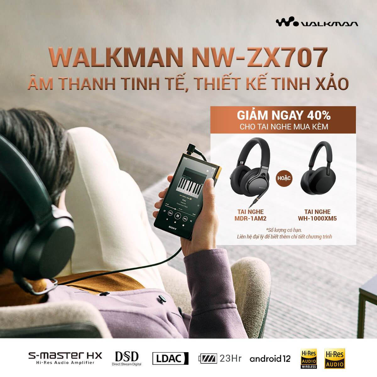 NW-ZX707 | Walkman® Dòng ZX700