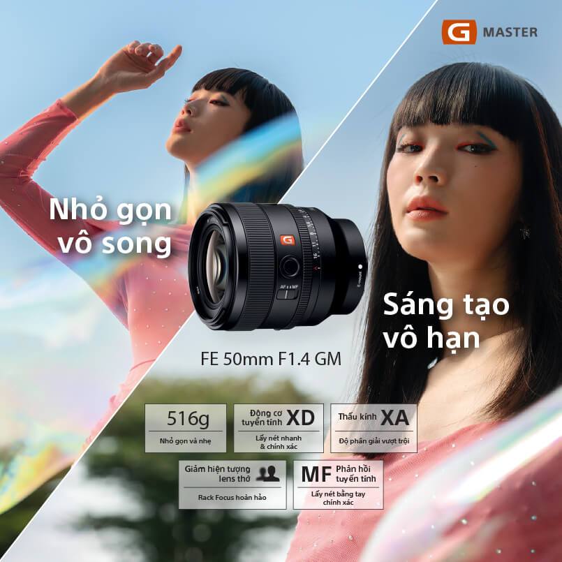 Ống kính Sony nhỏ gọn G-Master FE 50 mm F1.4 GM_1