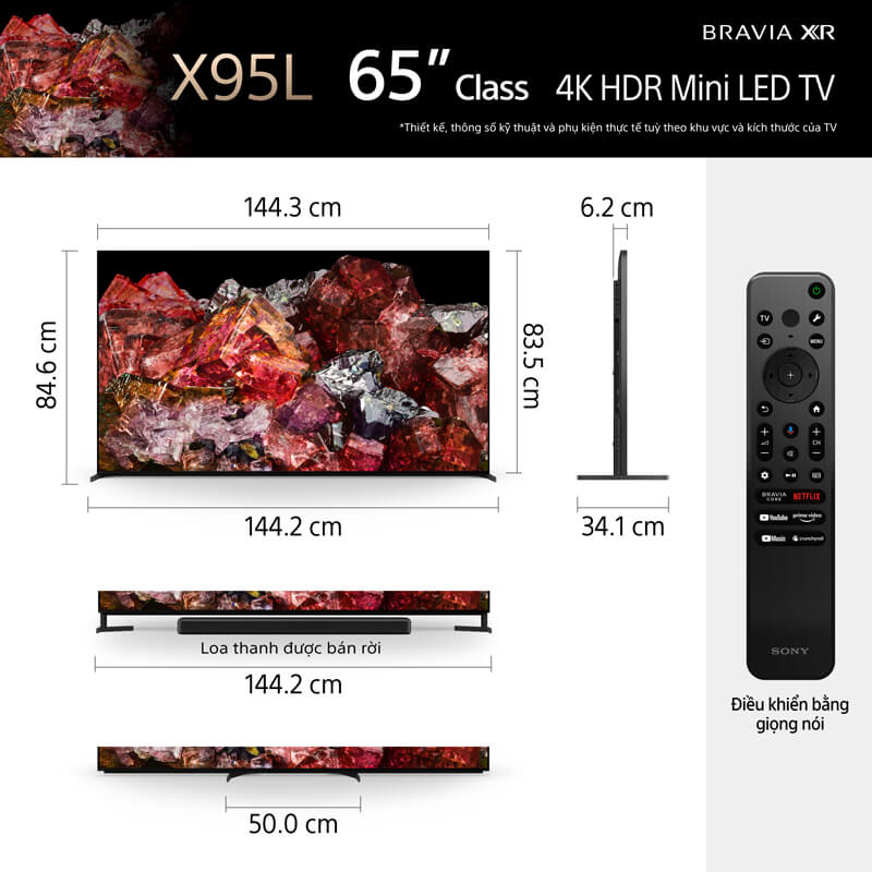 Tivi Sony Mini LED Google TV Braiva XR-65X95L | Smart TV_6