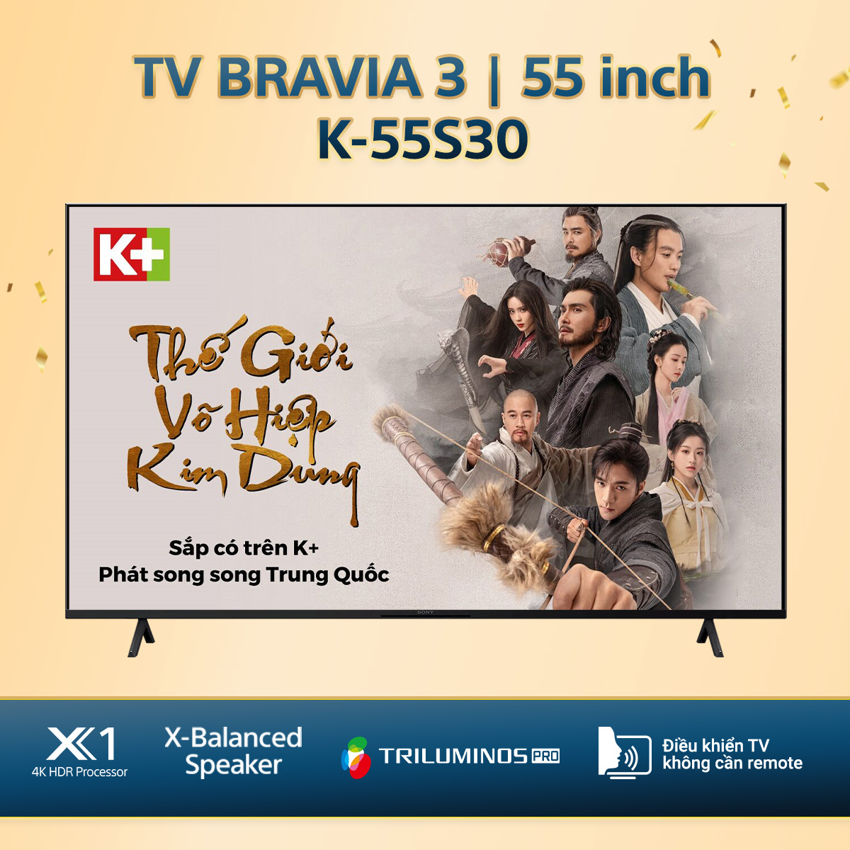 Bravia 3 | Tivi Sony Bravia Google TV K-55S30