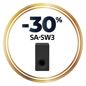 Giảm trực tiếp 30% dành cho SA-SW3 khi mua cùng HT-A9 hoặc HT-A7000