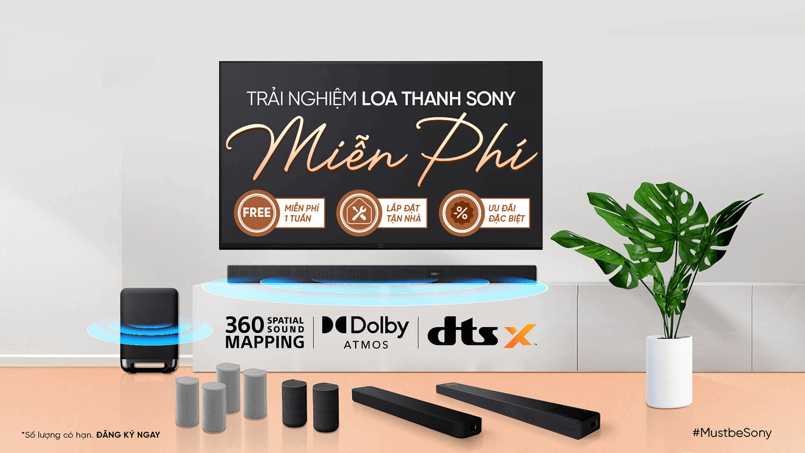 Trải nghiệm Loa thanh miễn phí cùng Sony