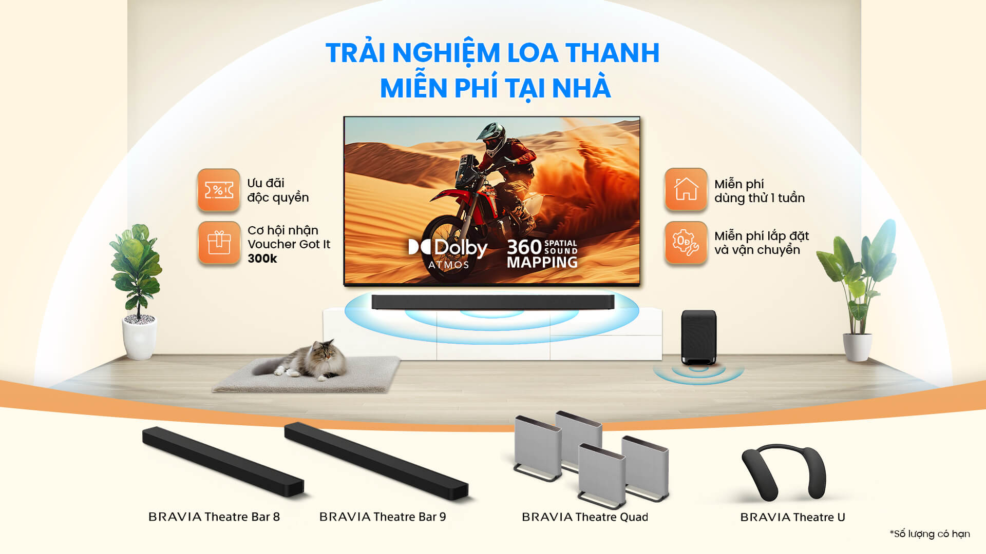 Trải nghiệm Loa thanh miễn phí cùng Sony